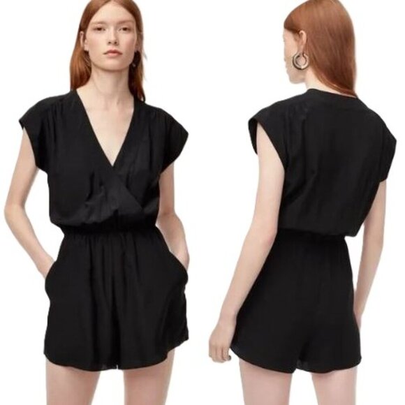 Aritzia Babaton Corbett 100% Silk Romper in gray - Picture 15 of 16